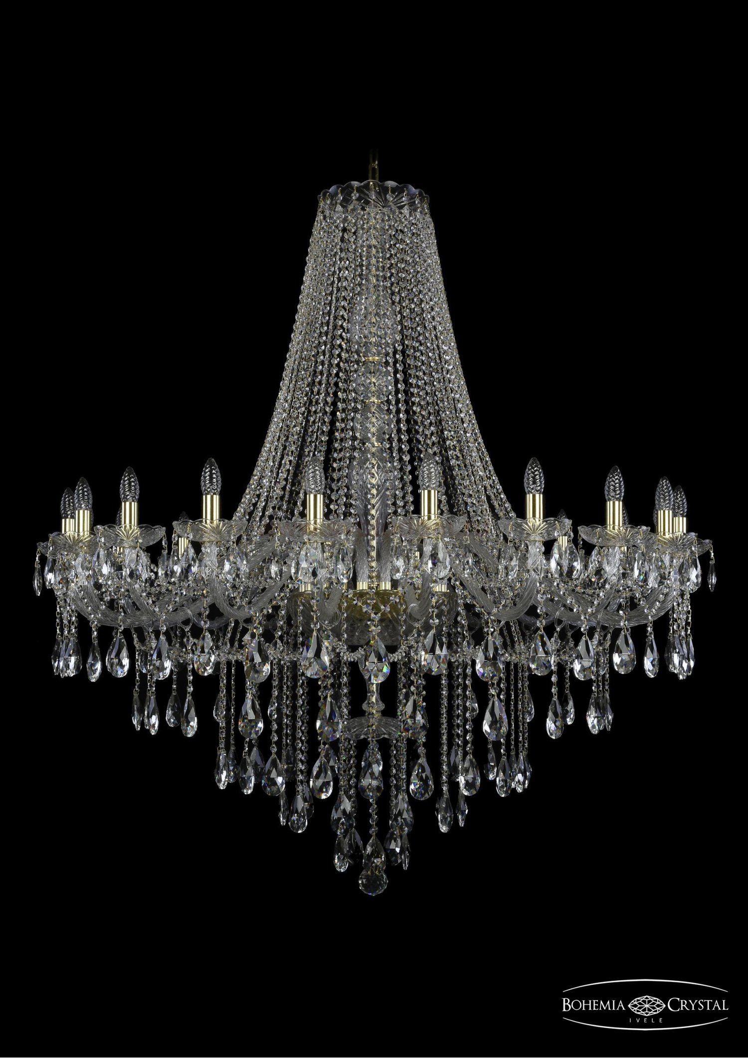 Люстра хрустальная Bohemia Ivele 1415/20/460/h-139/G