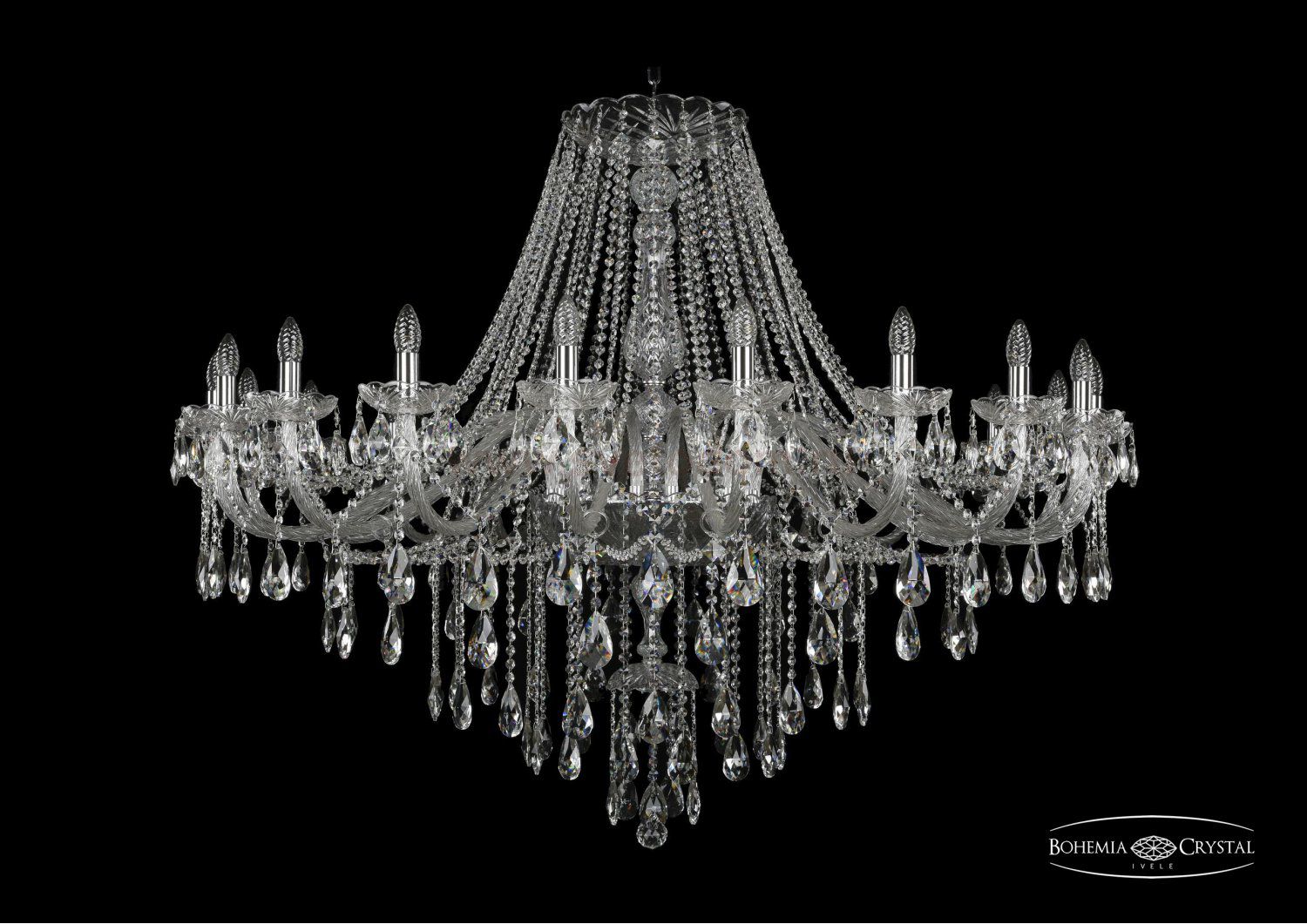 Люстра хрустальная Bohemia Ivele 1415/20/530/Ni
