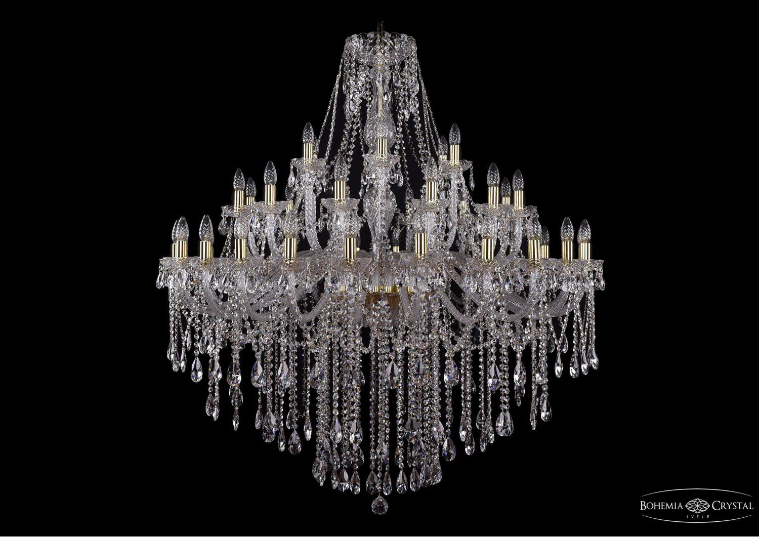 Люстра хрустальная Bohemia Ivele 1415/24+12+6/460/G