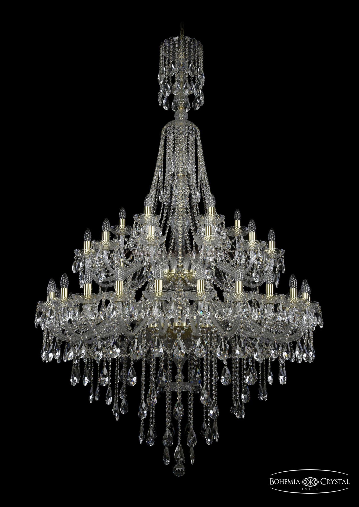 Люстра хрустальная Bohemia Ivele 1415/24+12+6/460/XL-213/2d/G