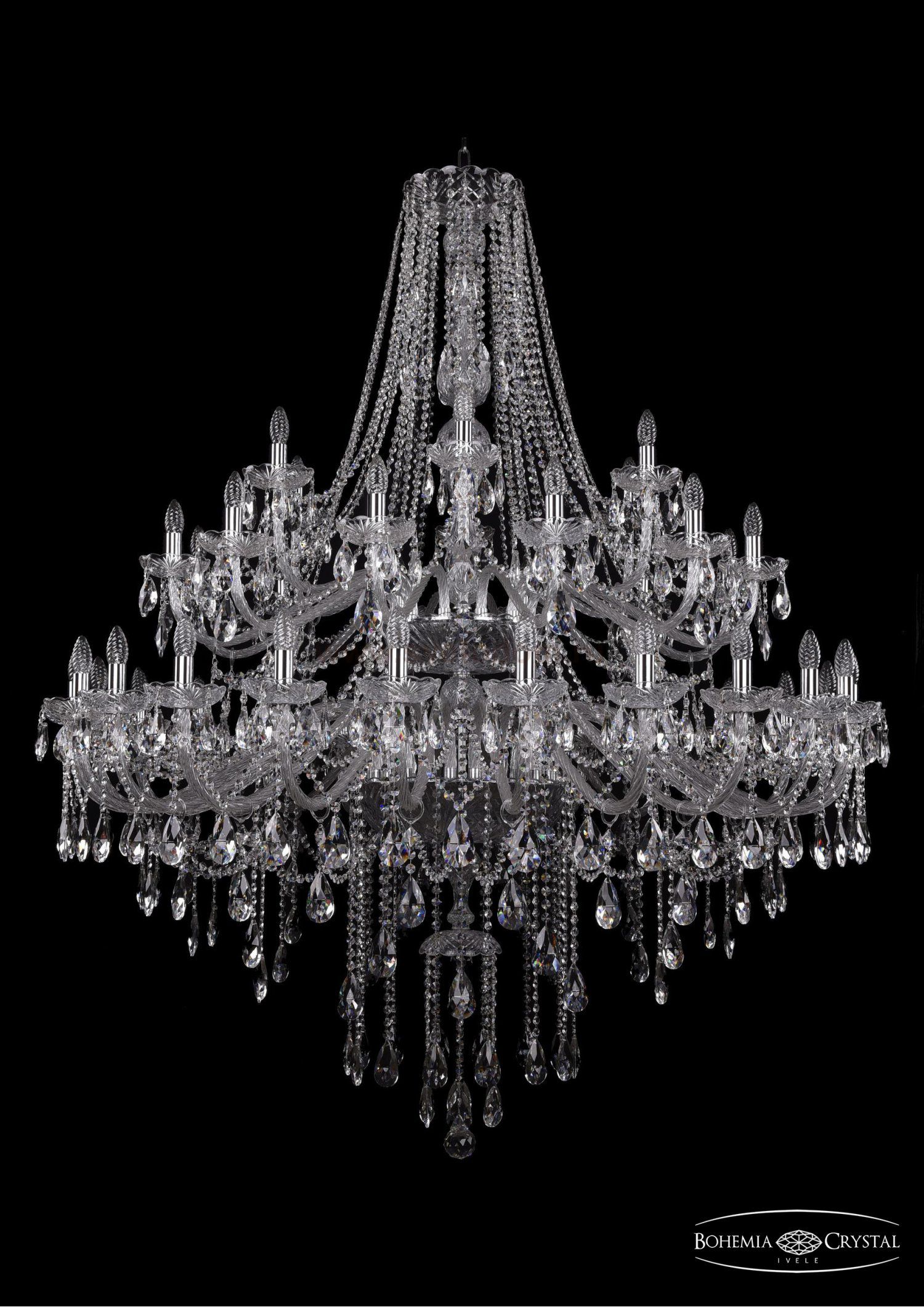 Люстра хрустальная Bohemia Ivele 1415/24+12+6/530/2d/Ni