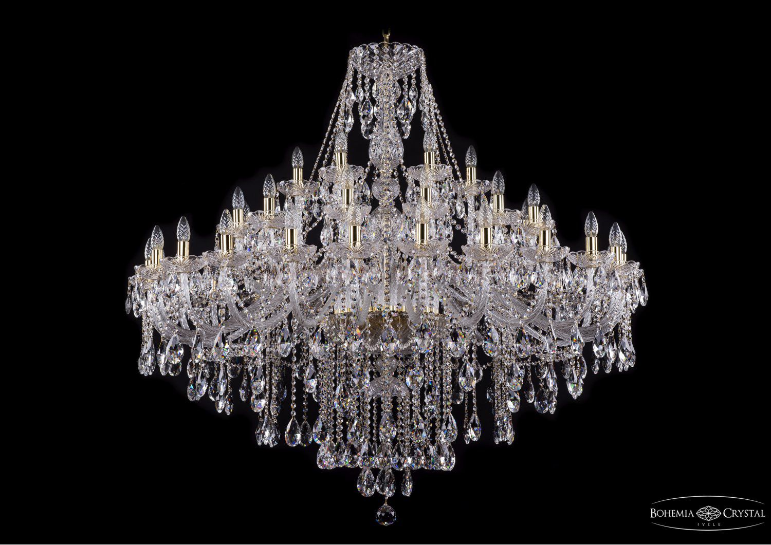 Люстра хрустальная Bohemia Ivele 1415/24+12+6/530/G