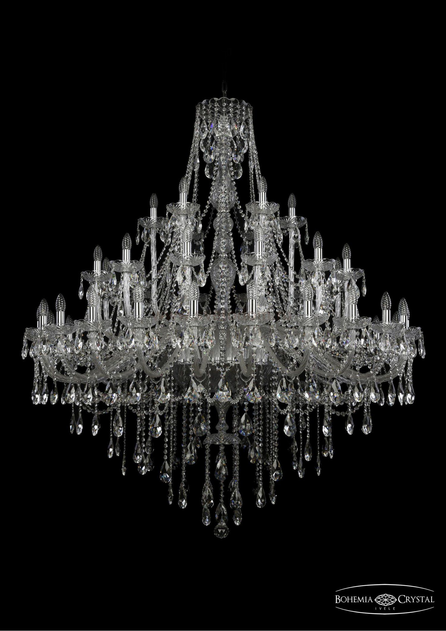 Люстра хрустальная Bohemia Ivele 1415/24+12+6/530/Ni