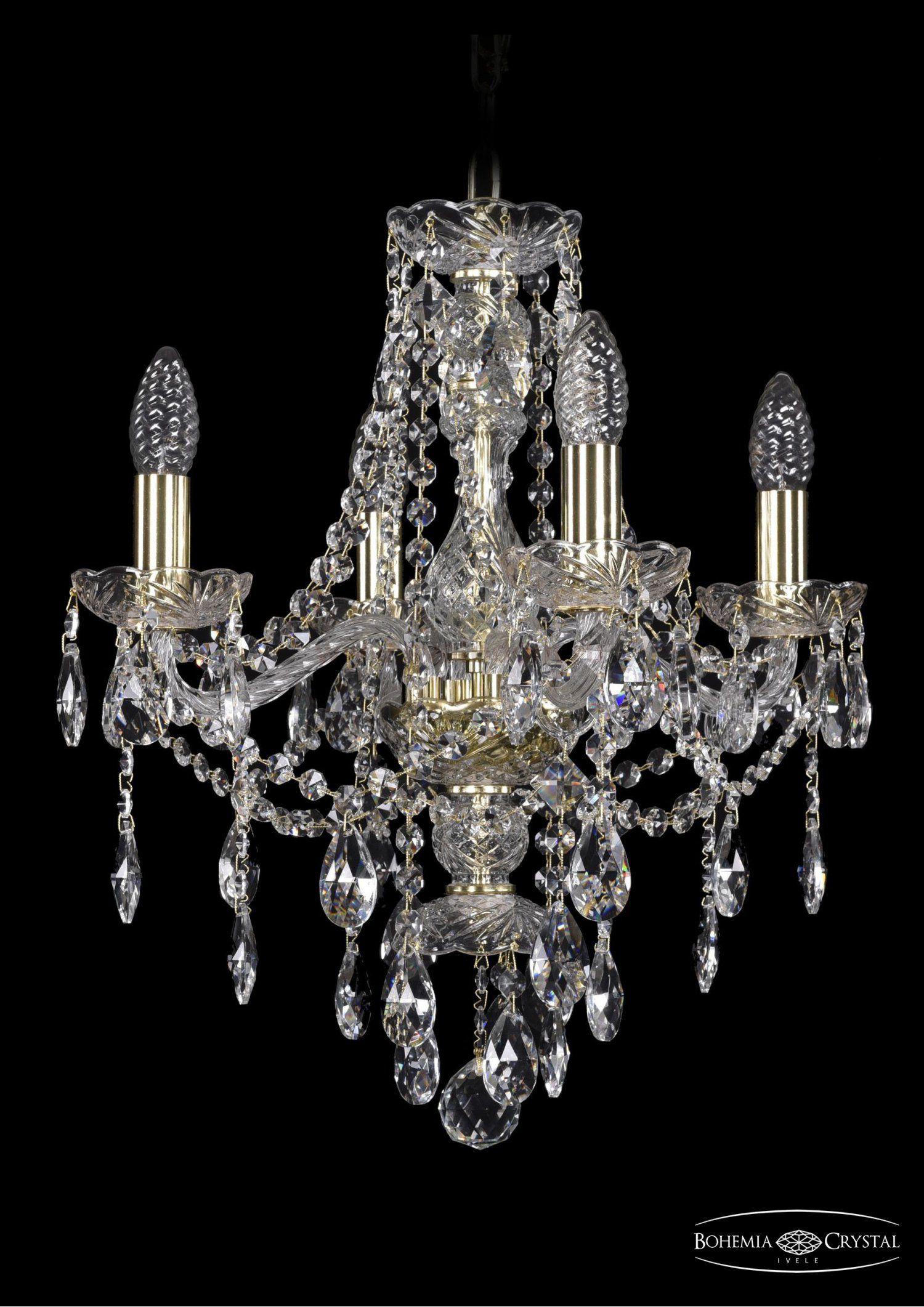 Люстра хрустальная Bohemia Ivele 1415/4/141/G