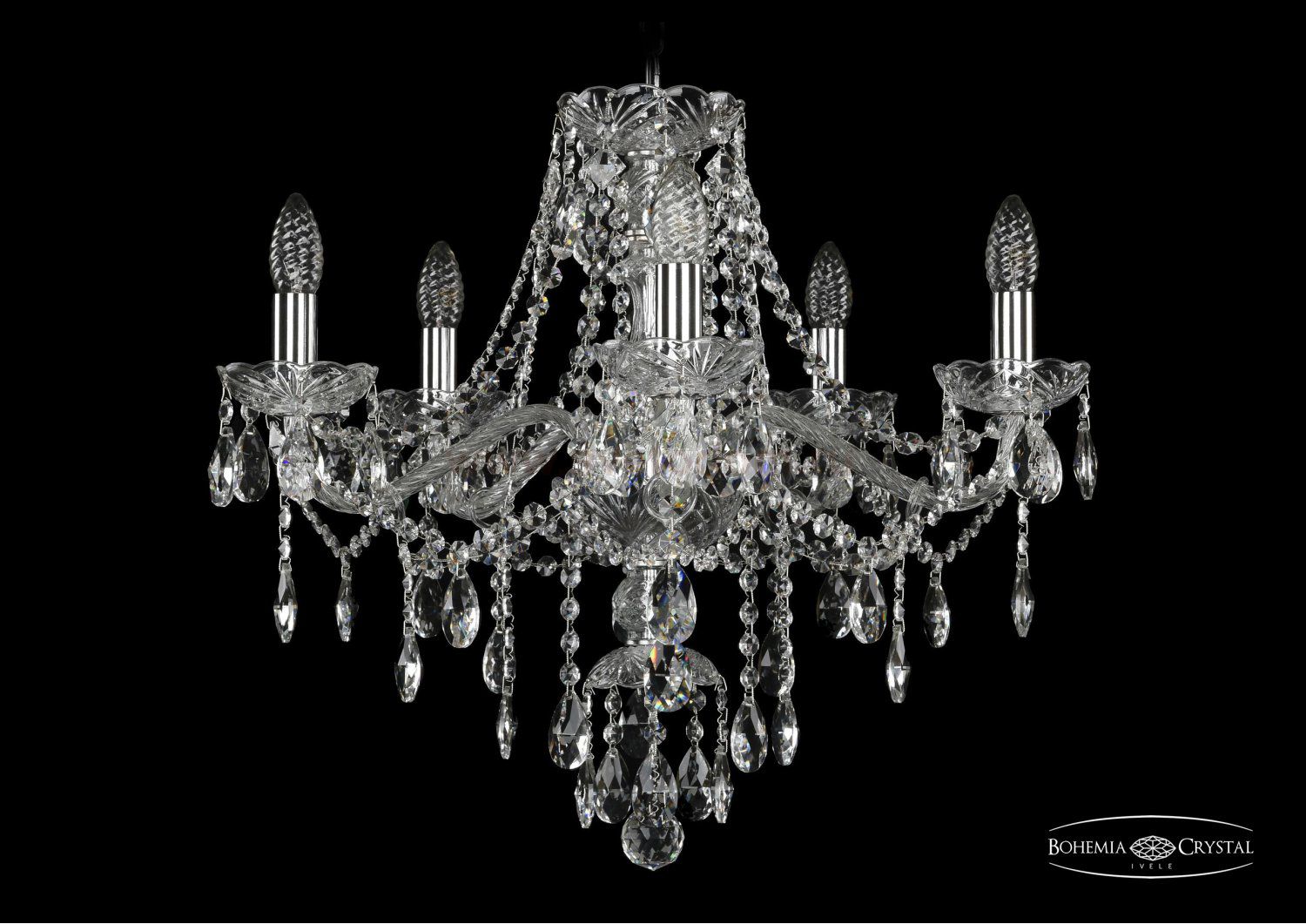Люстра хрустальная Bohemia Ivele 1415/5/200/Ni