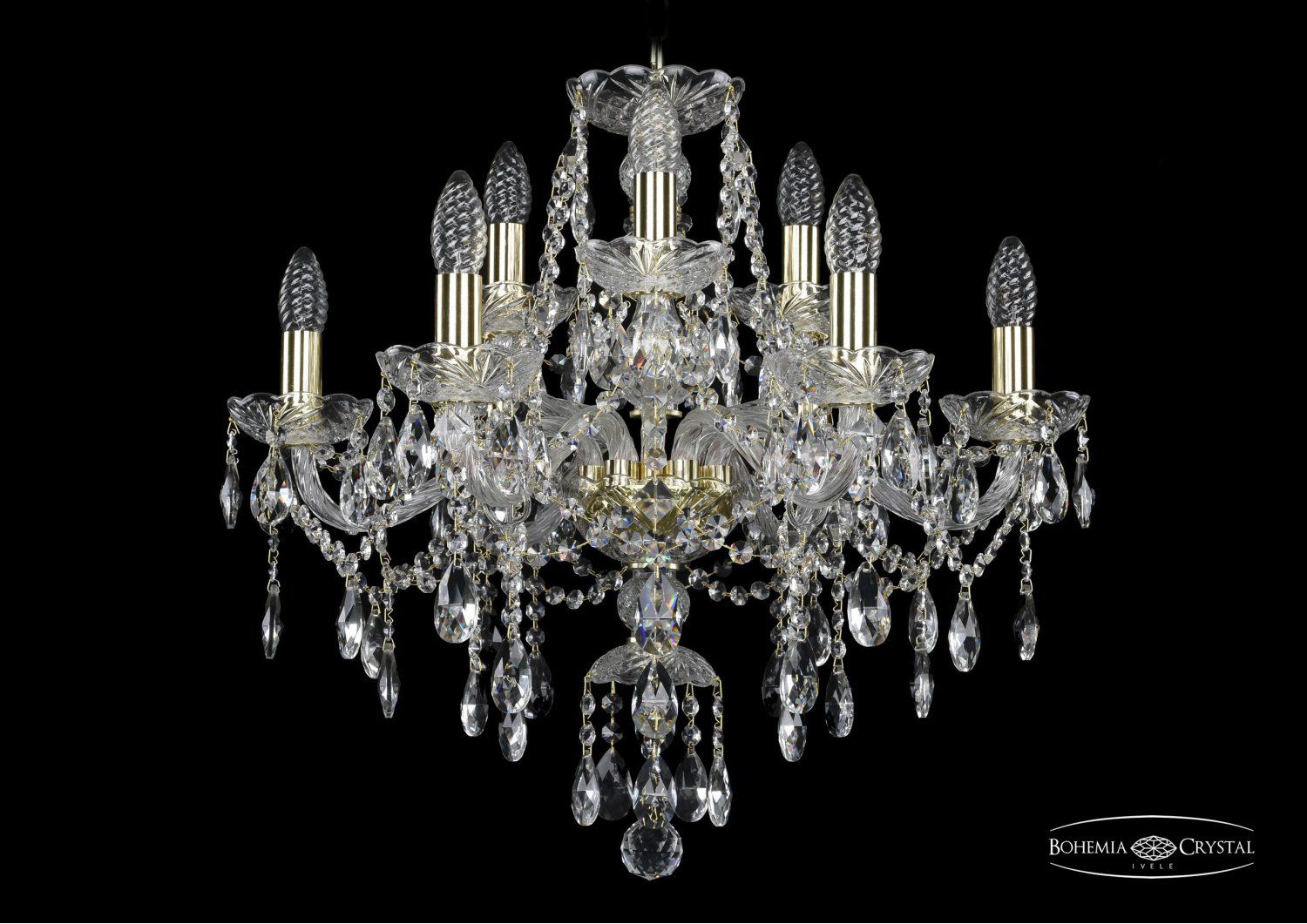 Люстра хрустальная Bohemia Ivele 1415/6+3/200/G
