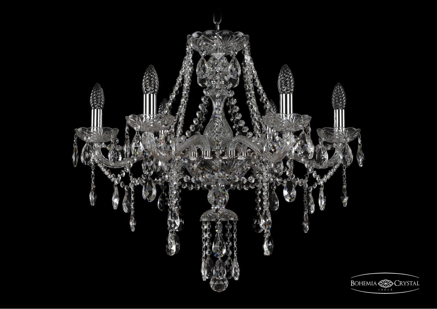 Люстра хрустальная Bohemia Ivele 1415/6/220/Ni