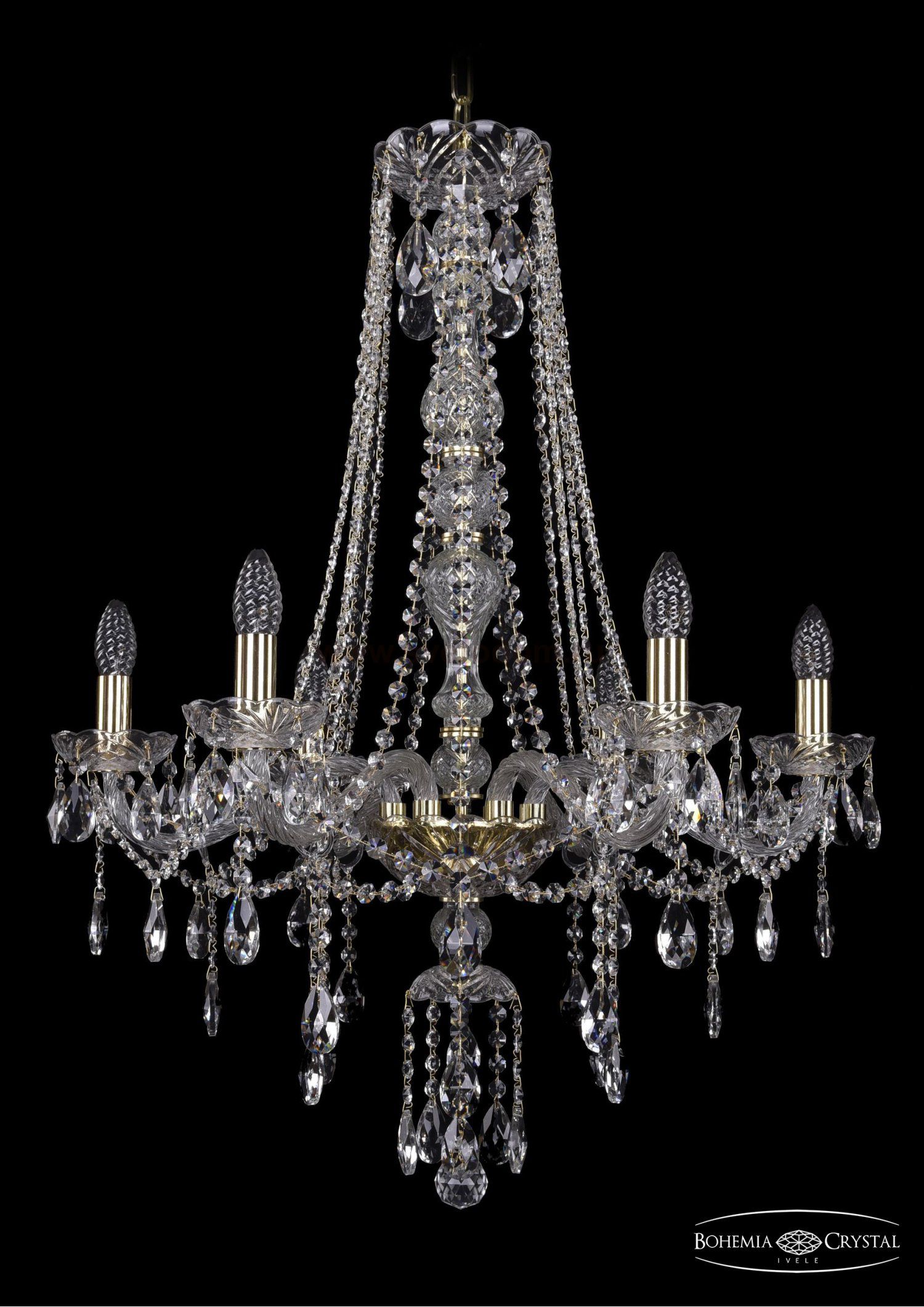 Люстра хрустальная Bohemia Ivele 1415/6/220/h-86/G
