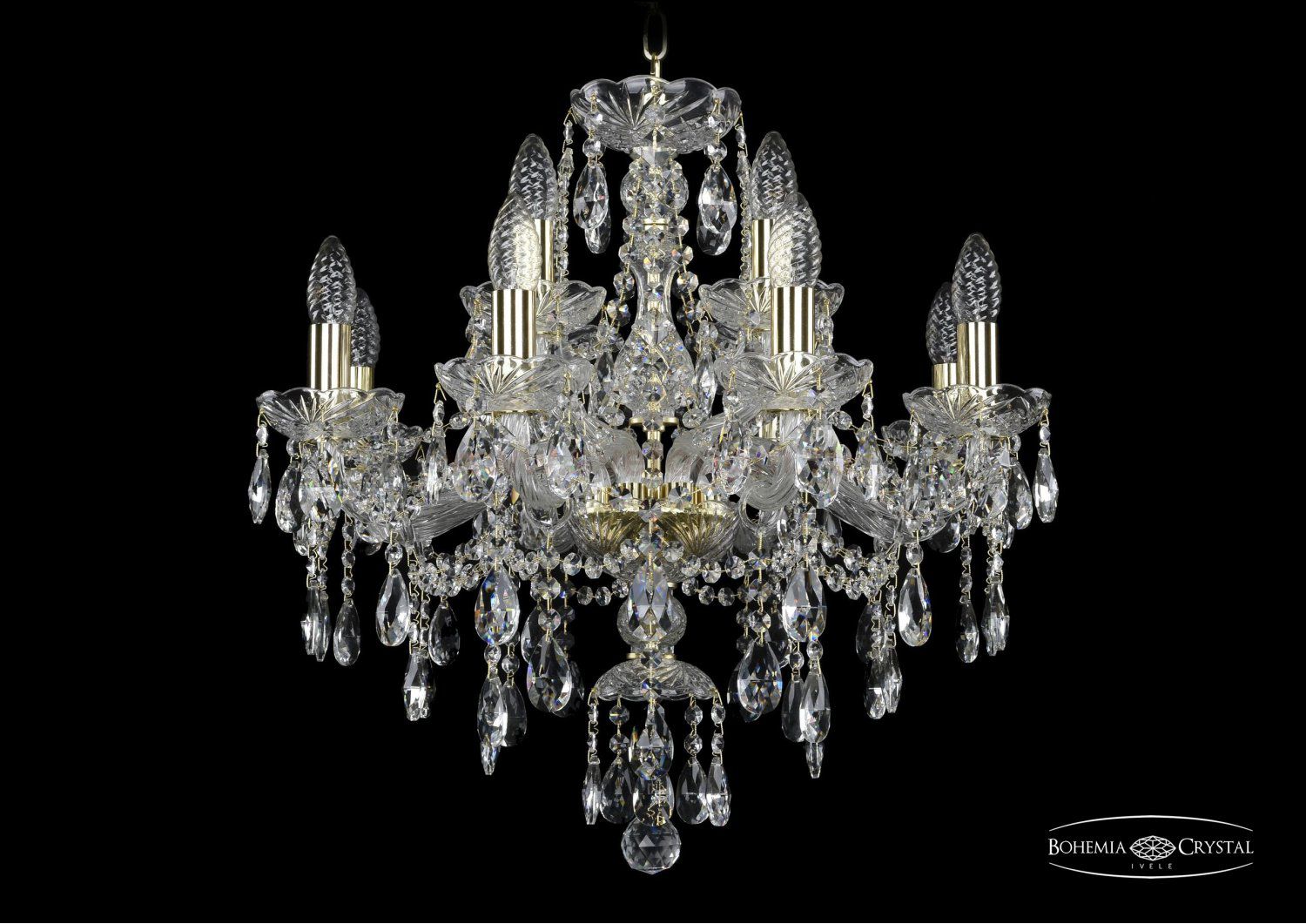 Люстра хрустальная Bohemia Ivele 1415/8+4/200/G