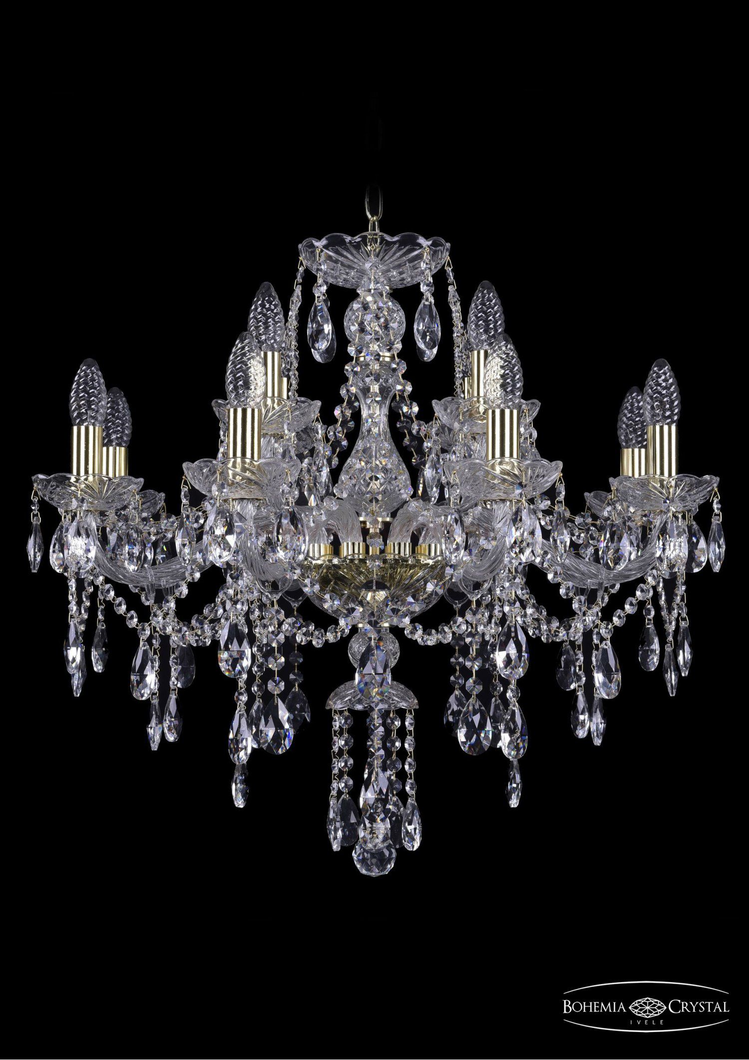 Люстра хрустальная Bohemia Ivele 1415/8+4/220/G