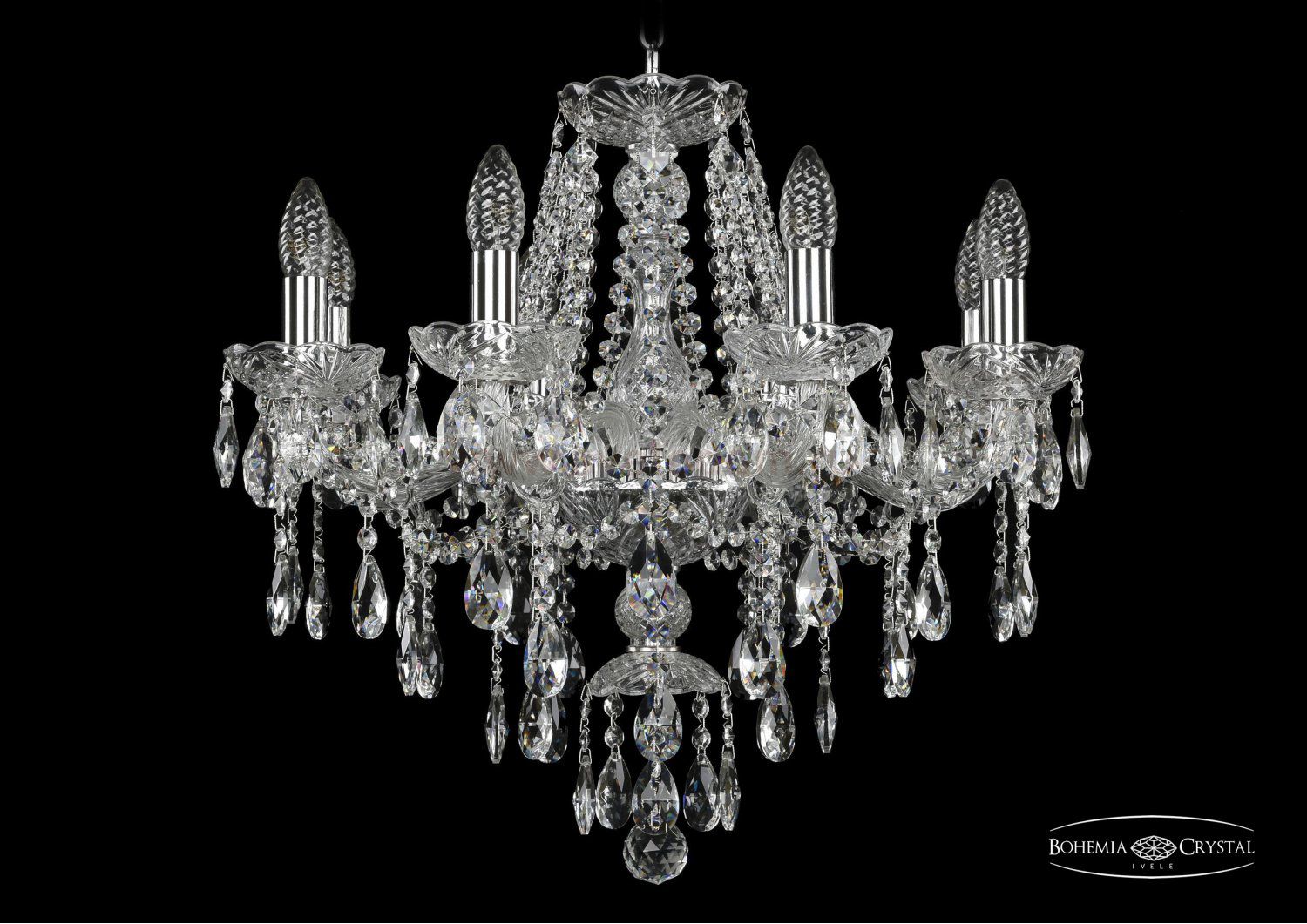 Люстра хрустальная Bohemia Ivele 1415/8/200/Ni