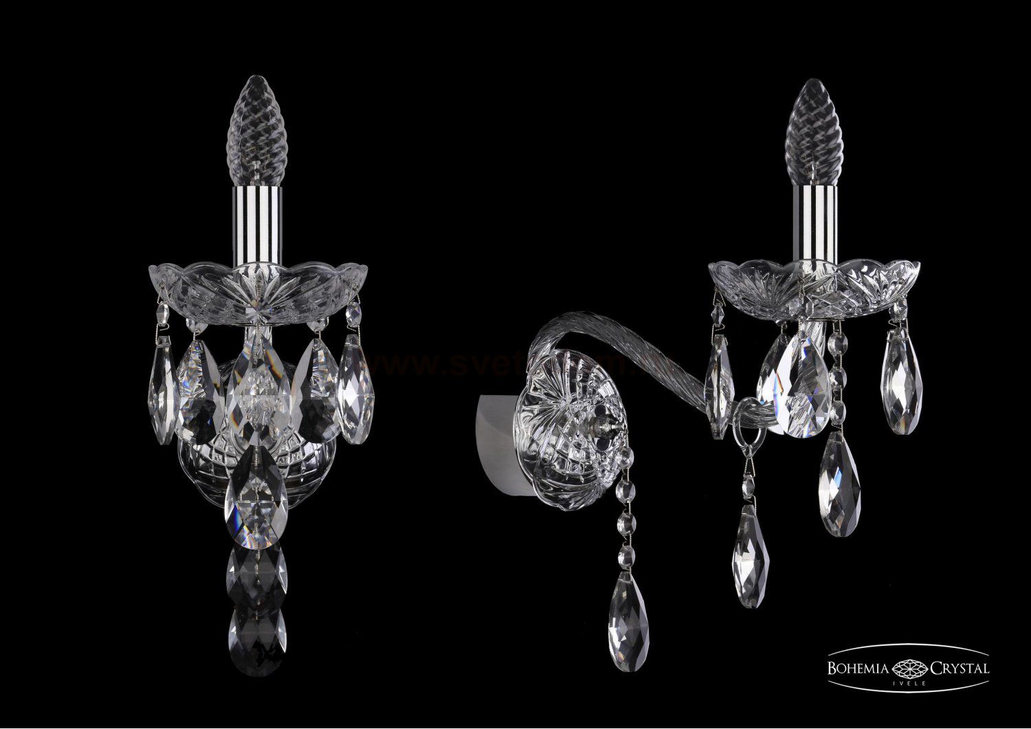 Светильник настенный бра Bohemia Ivele 1415B/1/200/XL/Ni