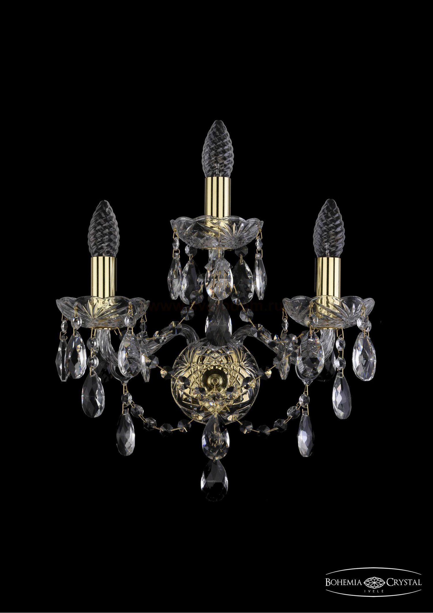 Светильник настенный бра Bohemia Ivele 1415B/2+1/141/G