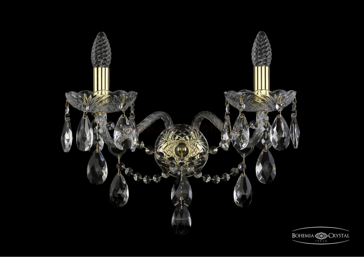 Светильник настенный бра Bohemia Ivele 1415B/2/200/XL/G