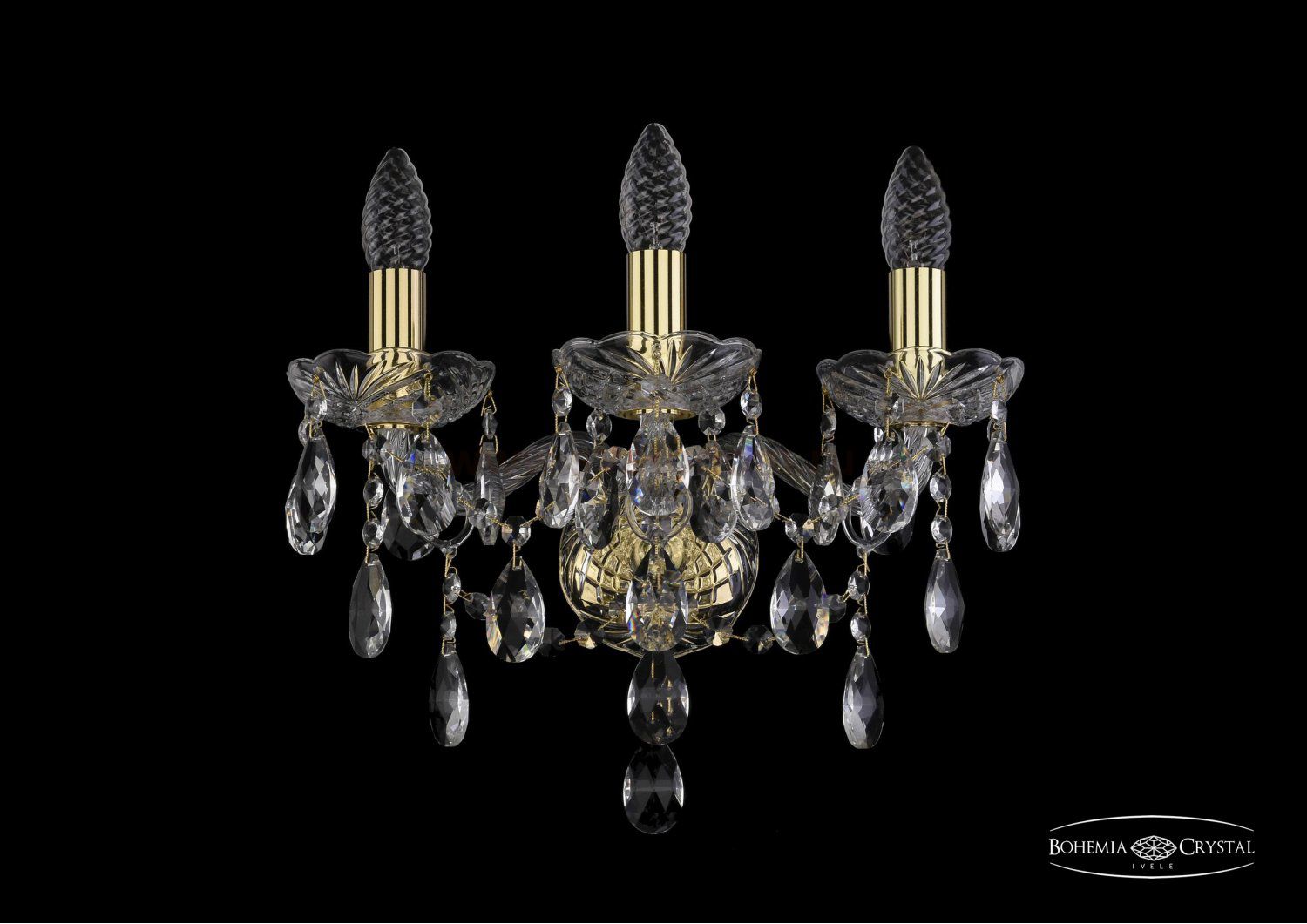 Светильник настенный бра Bohemia Ivele 1415B/3/141/G