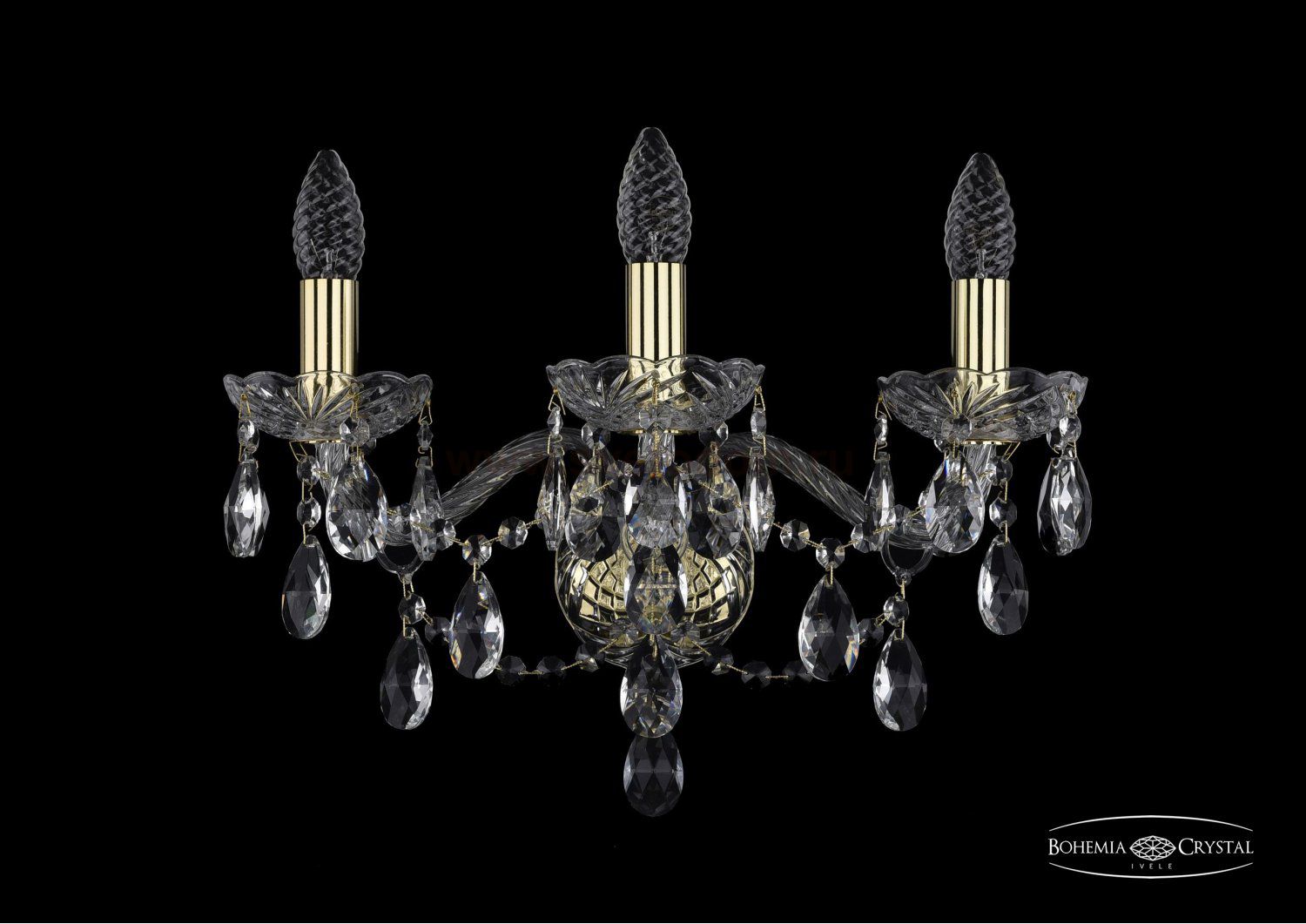 Светильник настенный бра Bohemia Ivele 1415B/3/165/G