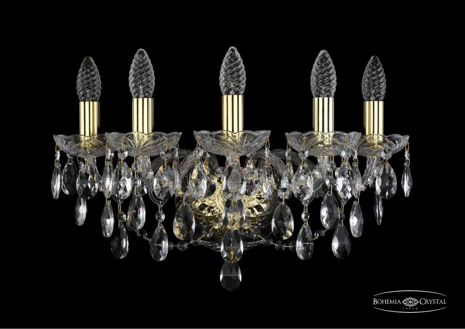 Светильник настенный бра Bohemia Ivele 1415B/5/165/G