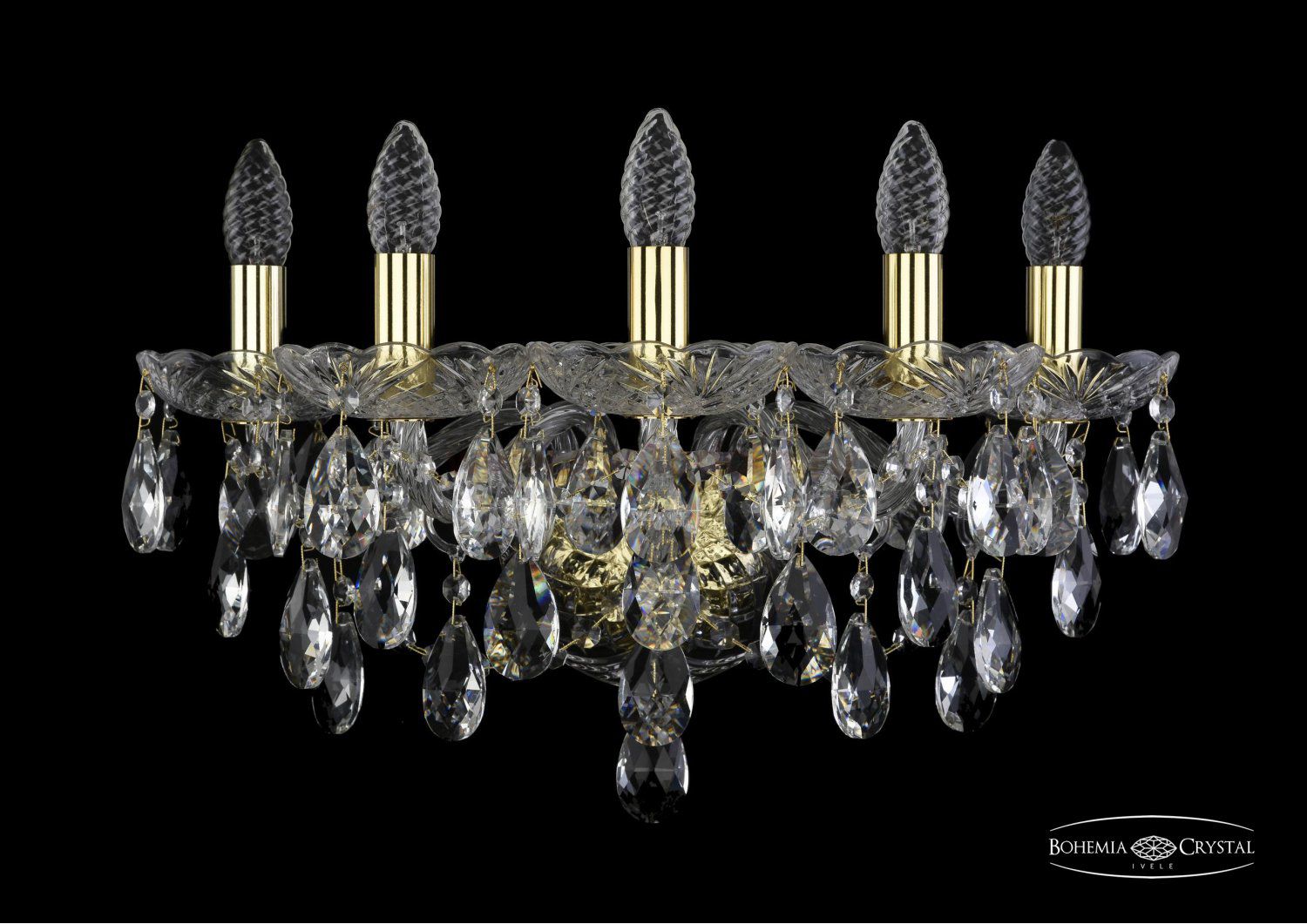 Светильник настенный бра Bohemia Ivele 1415B/5/165/XL/G