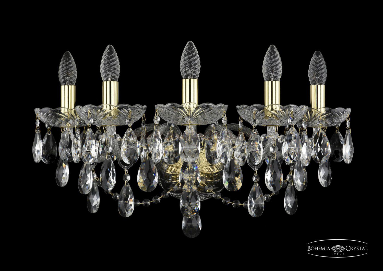 Светильник настенный бра Bohemia Ivele 1415B/5/200/XL/G