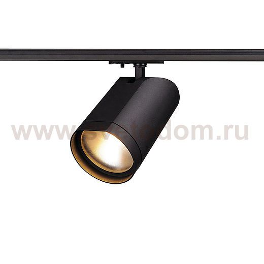 SLV 143550 BILAS LED Spot, rund, mattschwarz, 15W, 25°, 2700K, inkl. 1P.-Adapter