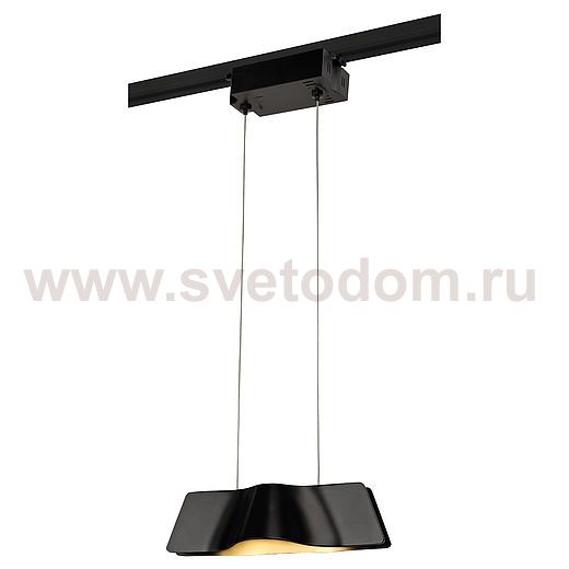 SLV 144000 WAVE PENDANT Pendelleuchte, schwarz, 9W LED, 3000K, inkl. 1P.-Adapter