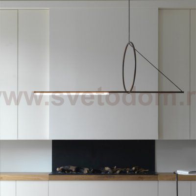 Подвесной светильник SUSPENSION CERCLE ET TRAIT – GRAPHITE SATINE L120 ImperiumLoft 144225-22