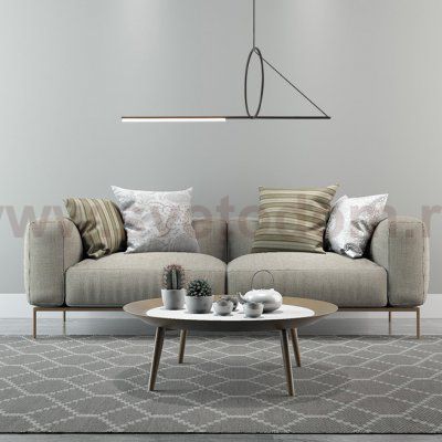 Подвесной светильник SUSPENSION CERCLE ET TRAIT – GRAPHITE SATINE L120 ImperiumLoft 144225-22