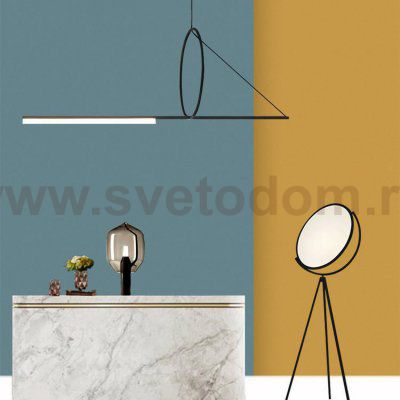 Подвесной светильник SUSPENSION CERCLE ET TRAIT – GRAPHITE SATINE L120 ImperiumLoft 144225-22