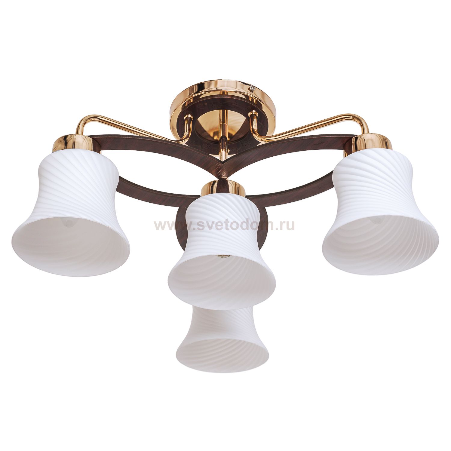 Светильник ЭкономСвет 1448YX/3+1FGD+BR WT