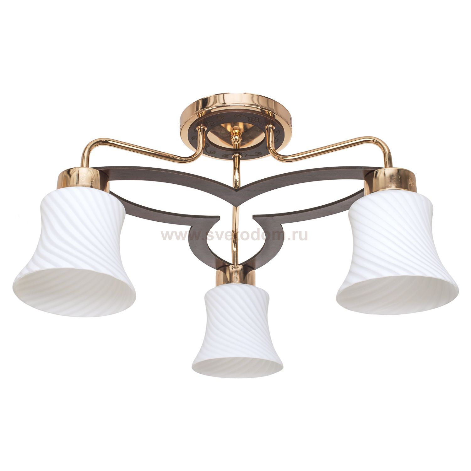 Светильник ЭкономСвет 1448YX/3FGD+BR WT