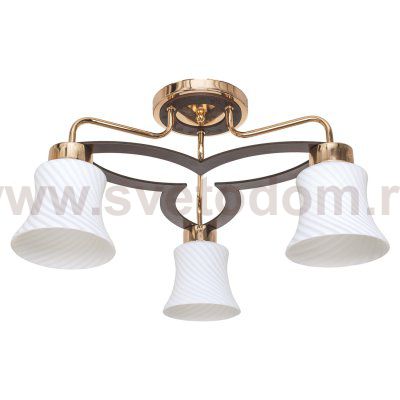 Светильник ЭкономСвет 1448YX/3FGD+BR WT