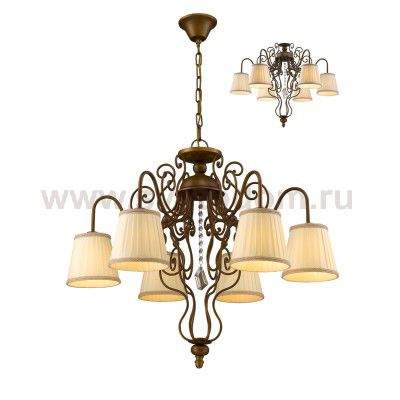 Система 2в1 / люстра Favourite 1453-6PC Campanules