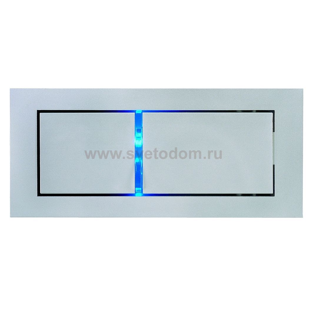 SLV 146240 BEDSIDE LINKS Wandleuchte, silbergrau, 3W LED, 4000K, mit blauem Orientierungslicht
