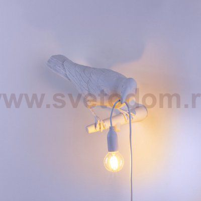 Настенный светильник Bird Looking Right White Outdoor