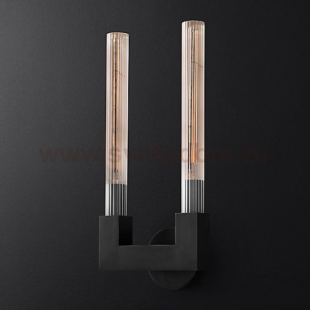 Бра RH CANELLE wall lamp DOUBLE Sconces Black ImperiumLoft 147232-22
