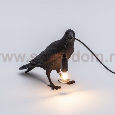 Настольная лампа Bird Waiting Black