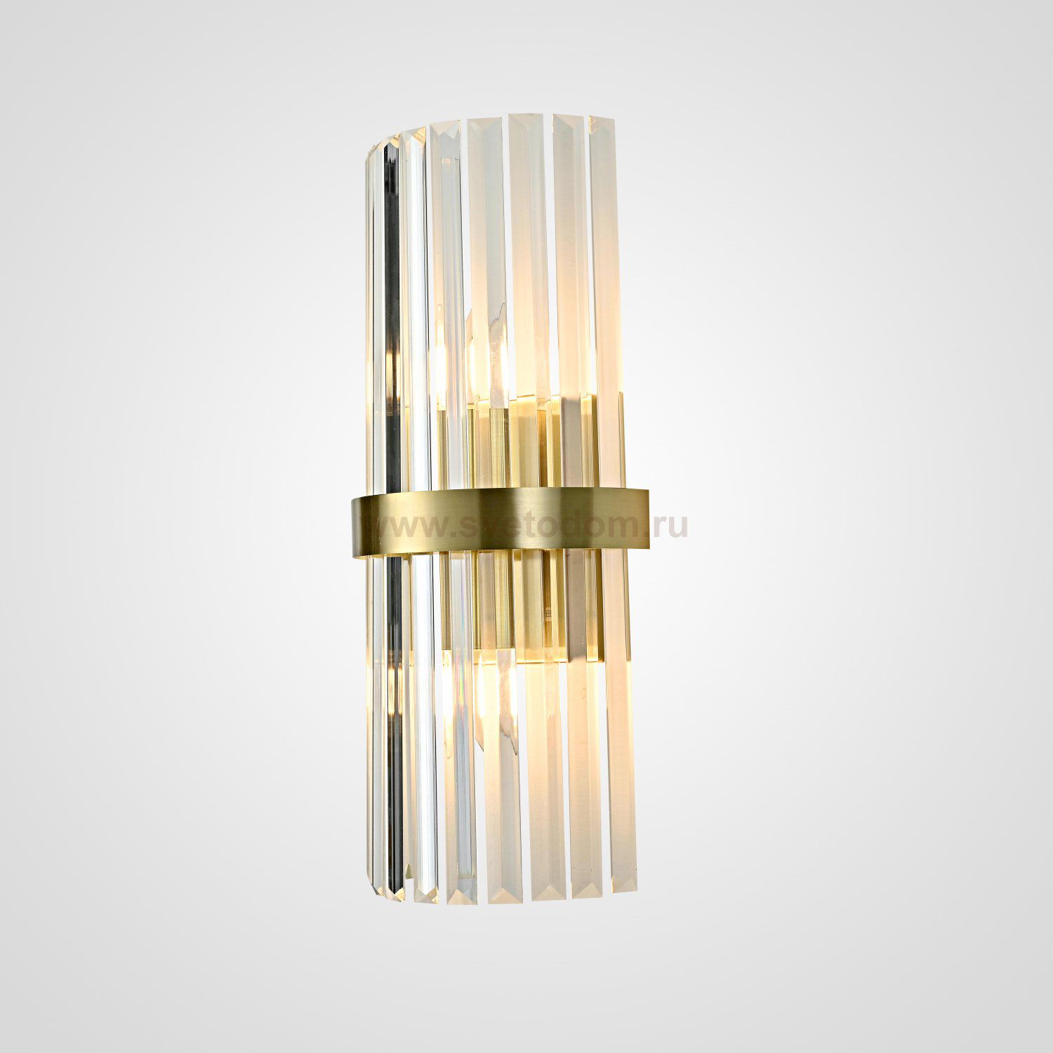 Бра Odeon Clear Glass Gold metal Wall Lamp ImperiumLoft 147727-22