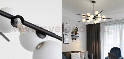 Люстра Cherry Bomb 16 balls black ImperiumLoft 148017-22