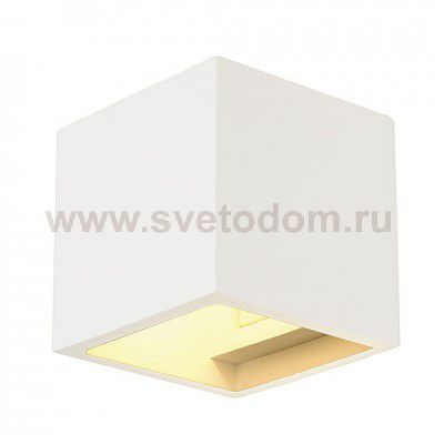 SLV 148018 PLASTRA CUBE Wandleuchte, eckig, weisser Gips, G9, max. 42W