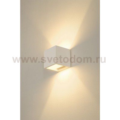 SLV 148018 PLASTRA CUBE Wandleuchte, eckig, weisser Gips, G9, max. 42W