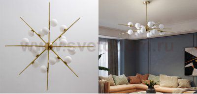 Люстра Cherry Bomb 16 balls Gold ImperiumLoft 148018-22
