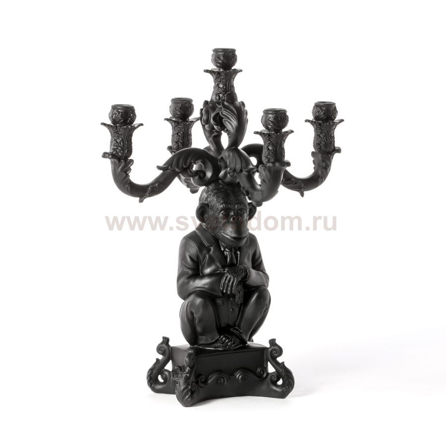 Канделябр Burlesque Chimp Black
