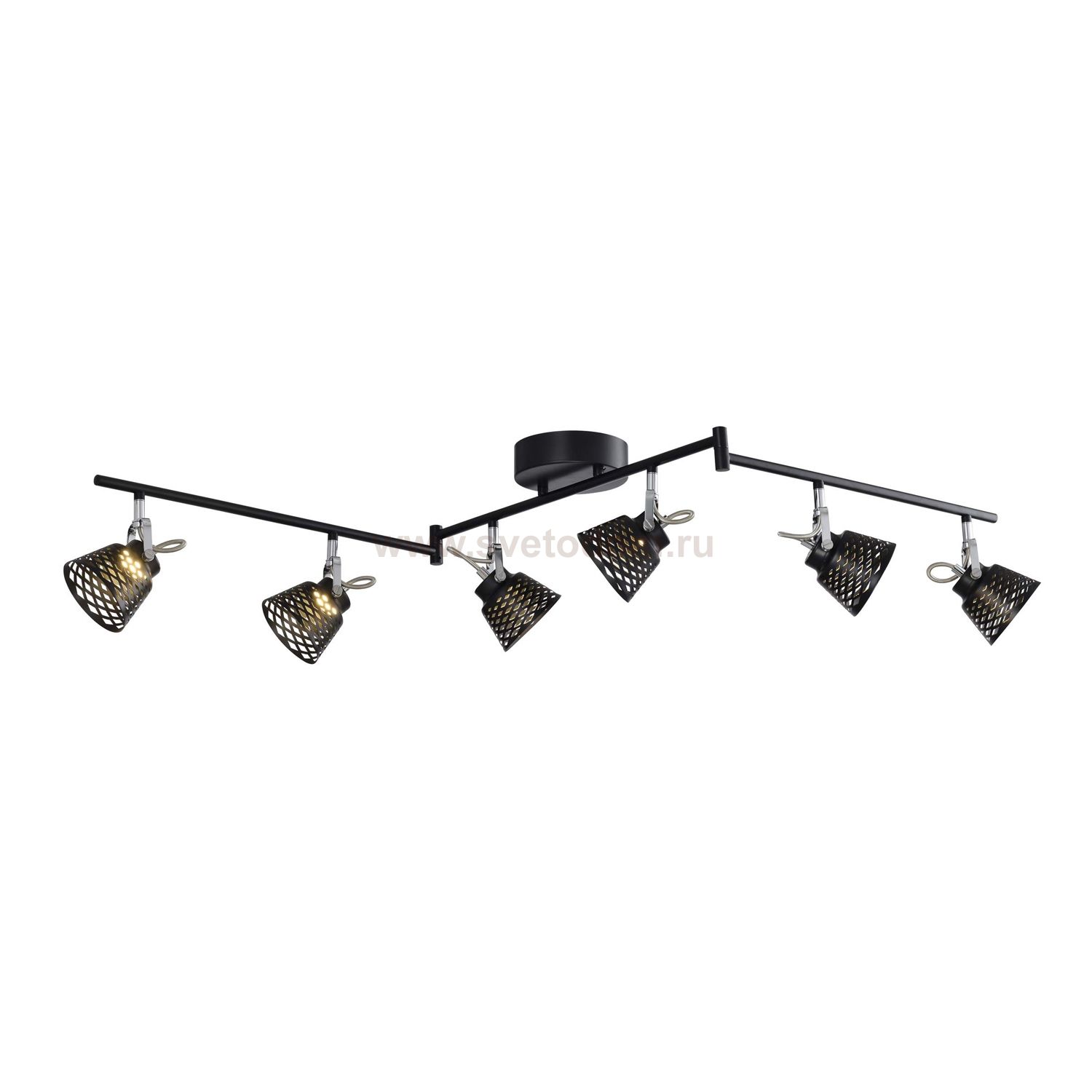 Спотовый светильник Экономсвет 14961/6BK BK