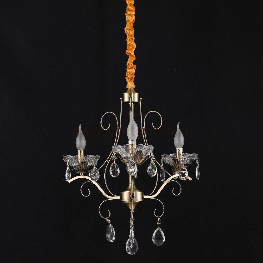 Люстра классическая с хрусталем 15002/3AB+WT Экономсвет