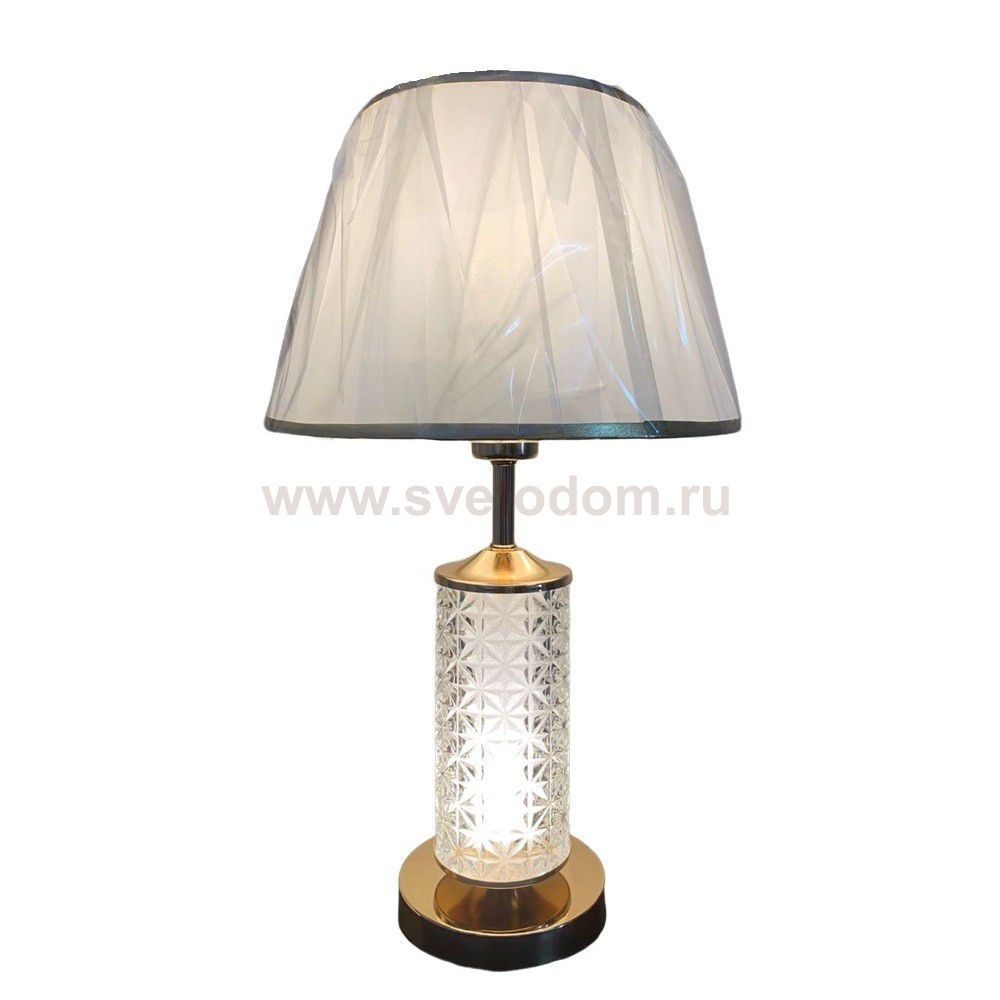 Настольная лампа 15019/1T FGD+CL WT ЭкономСвет