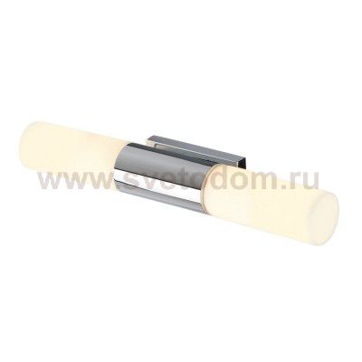 SLV 151553 DEVIN DOUBLE Wandleuchte, LED, rund, chrom, satiniertes Glas,