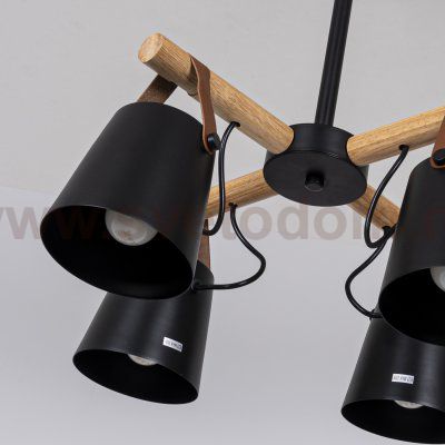 Люстра потолочная на штанге NATURA C4 black ImperiumLoft 151722-26