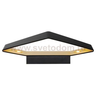 SLV 151730 BIG CARISO LED Wandleuchte 1, schwarz/ messing 2x 9W LED, 3000K