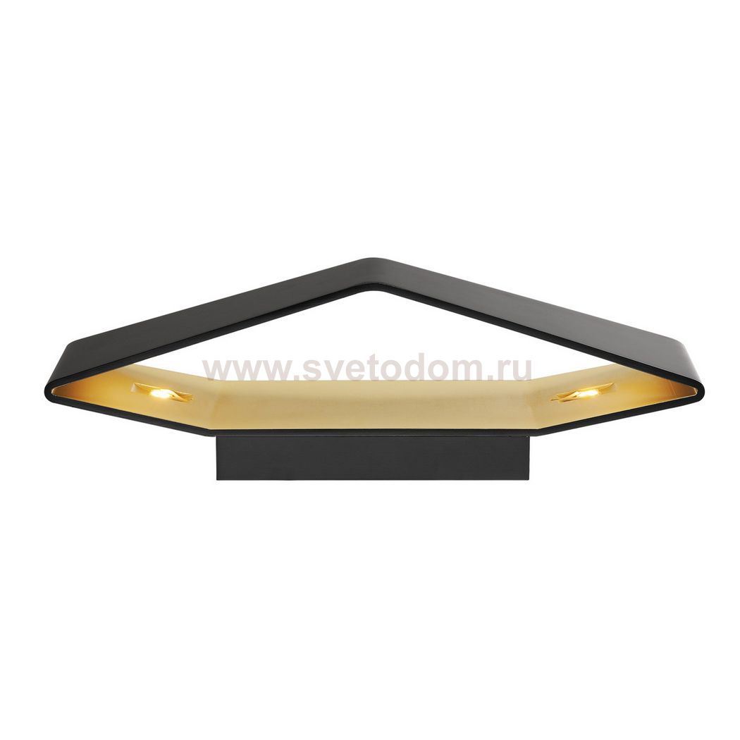 SLV 151740 BIG CARISO LED Wandleuchte 2, schwarz/ messing 2x 9W LED, 3000K