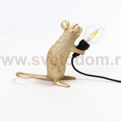 Настольная лампа Mouse Lamp Sitting GOLD USB